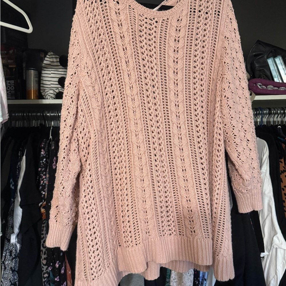 Pink Knit Women's Sweater